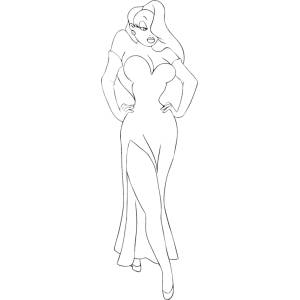 Disegno di Jessica Rabbit da colorare
