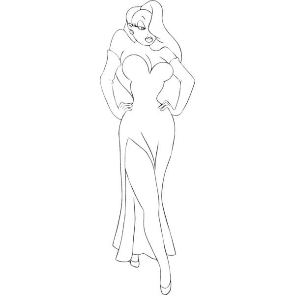 Disegno di Jessica Rabbit da colorare