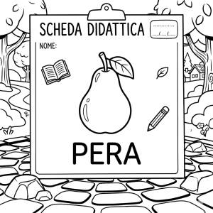disegno di La Pera Scheda Didattica  da colorare