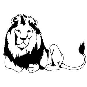 Disegno di Leone che Riposa da colorare