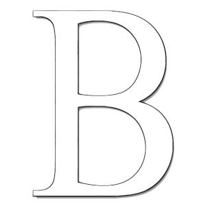 Disegno di Lettera B da colorare