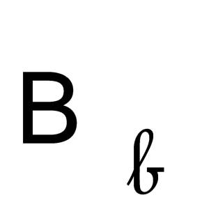 disegno di Lettera B Corsivo e Stampatello da colorare