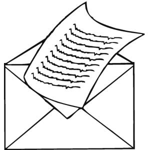 Disegno di Lettera da Spedire da colorare