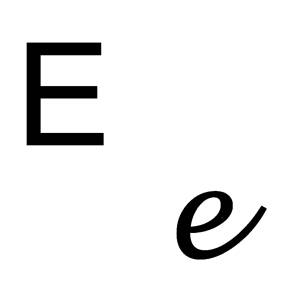 disegno di Lettera E Corsivo e Stampatello da colorare