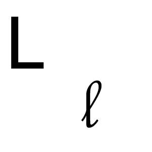 disegno di Lettera L Corsivo e Stampatello da colorare