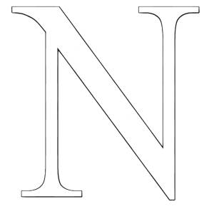 Disegno di Lettera N da colorare
