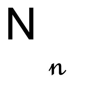 disegno di Lettera N Corsivo e Stampatello da colorare