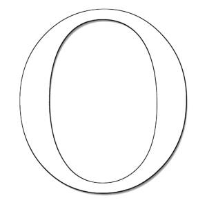 Disegno di Lettera O da colorare