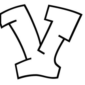 Disegno di Lettera v da colorare