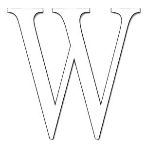 Disegno di Lettera W da colorare
