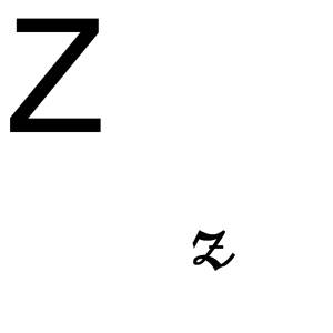 disegno di Lettera Z Corsivo e Stampatello da colorare