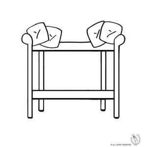 Disegno di Letto a Castello da colorare