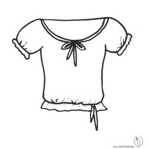 Disegno di Maglietta con Fiocchi da colorare
