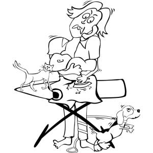 Disegno di Mamma Tuttofare da colorare