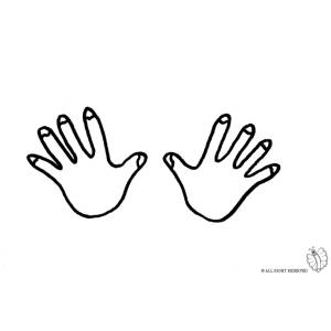 Disegno di Mani  da colorare