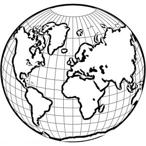 Disegno di Mondo da colorare