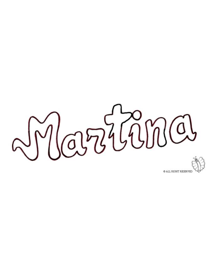 disegno di Martina da colorare