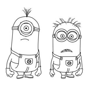 Disegno di Minions da colorare