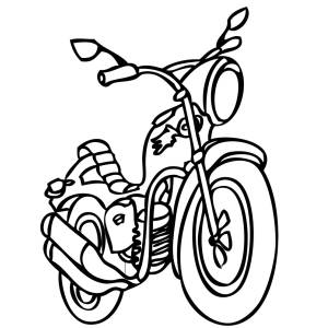 Disegno di Motocicletta da colorare