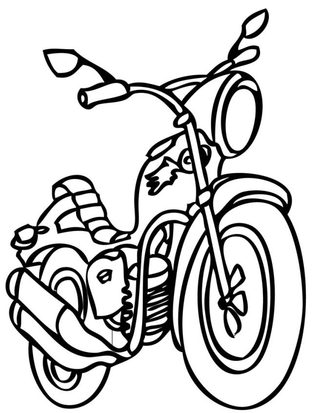 disegno di Motocicletta da colorare