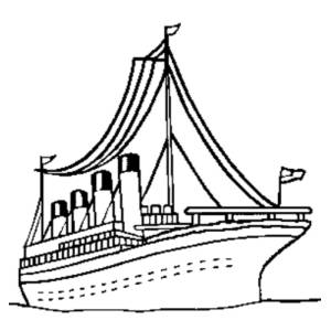 Disegno di Nave per Crociera da colorare