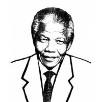 Disegno di Nelson Mandela da colorare