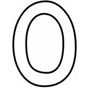 Disegno di Numero Zero da colorare