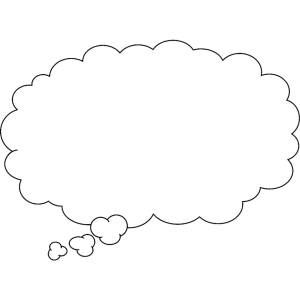 Disegno di Nuvola per Fumetto da colorare