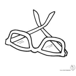 Disegno di Occhiali da Sole da colorare