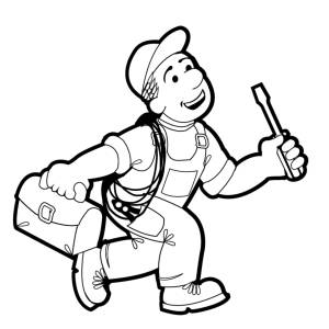 Disegno di Operaio da colorare