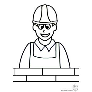 Disegno di Operaio da colorare