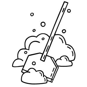 Disegno di Spalare la Neve da colorare