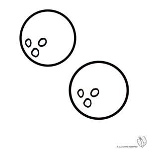 Disegno di Palle da Bowling da colorare