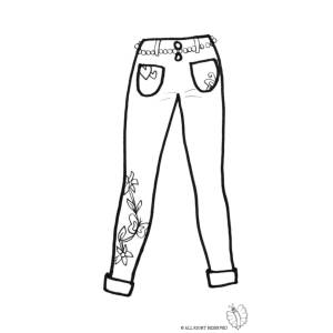 Disegno di Pantaloni Donna da colorare