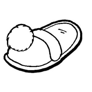 Disegno di Pantofole da colorare