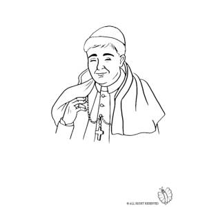 Disegno di Il Papa da colorare