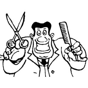 Disegno di Michele il Parrucchiere da colorare