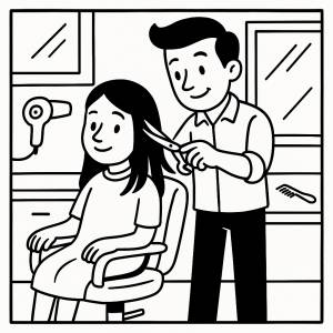 Disegno di Il Parrucchiere da colorare