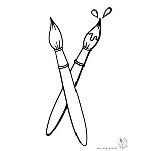 Disegno di Pennelli da colorare