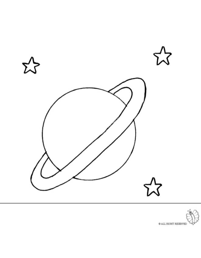 disegno di Saturno da colorare