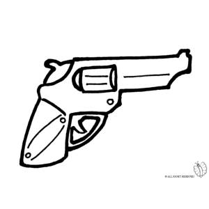 Disegno di Pistola Revolver da colorare