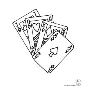 Disegno di Carte da Gioco da colorare