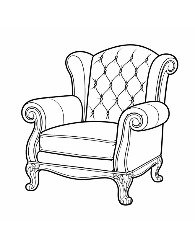 disegno di Poltrona di Lusso da colorare
