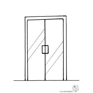 disegno di Porta di Vetro da colorare
