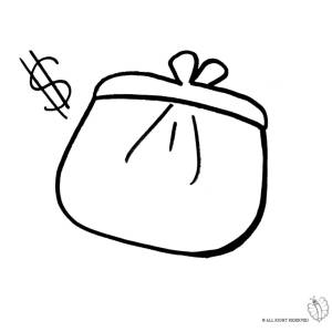 Disegno di Portamonete da colorare