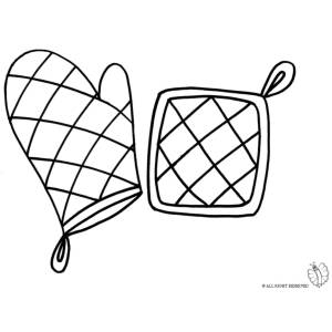 Disegno di Presine da Cucina da colorare