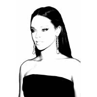 Disegno di Rihanna da colorare