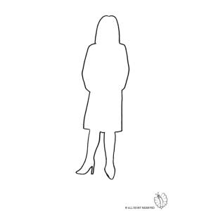 Disegno di Sagoma di Donna da colorare