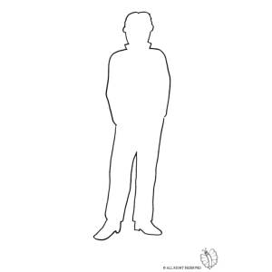 Disegno di Sagoma di Uomo da colorare