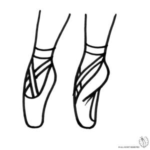 Disegno di Scarpe Ballerina da colorare
